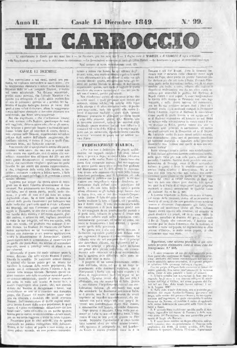 Il Carroccio - Edizione 99 del 13/12/1849